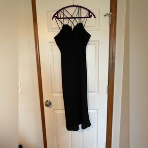 Jones Wear Black Maxi Dress with Strappy Back